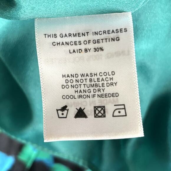 New LPA Revolve Green Leopard Print Mini Dress Women's Size XS Satin Ruffle - Picture 11 of 11